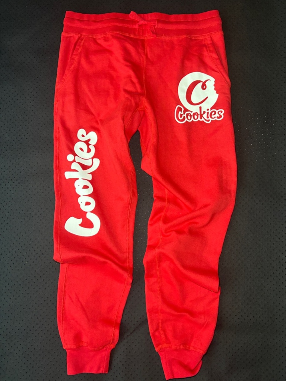 $98 XL Mens Cookies Red Logo Joggers for Men